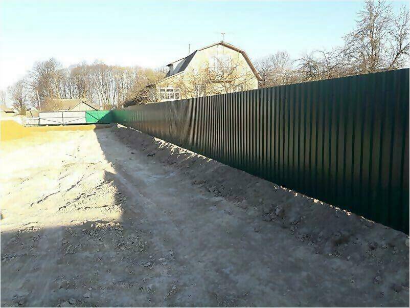 Забор, ворота, калитка из зеленого профлиста 150м фото 4 в Реутове