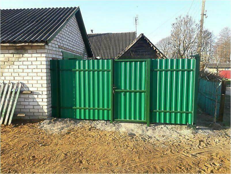 Забор, ворота, калитка из зеленого профлиста 150м фото 1 в Реутове