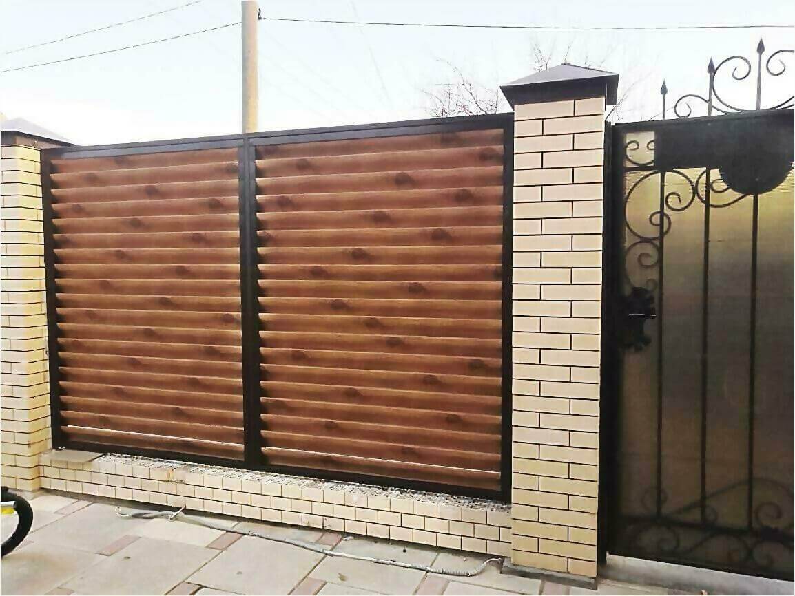 Забор жалюзи 50м светлое дерево фото8 в Реутове