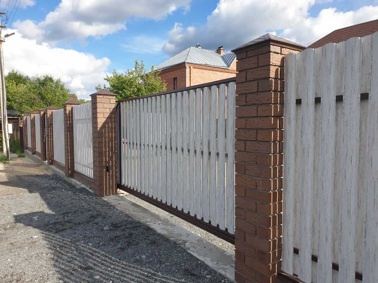 забор из штакетника Белёный Дуб фото3 в Реутове