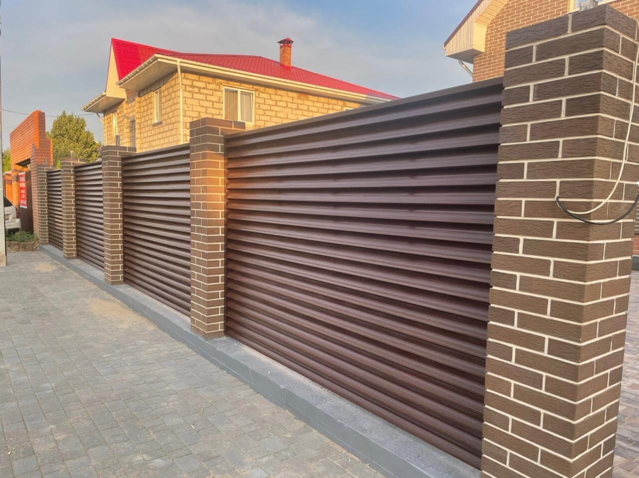 забор-жалюзи printech мореный дуб фото1 в Реутове