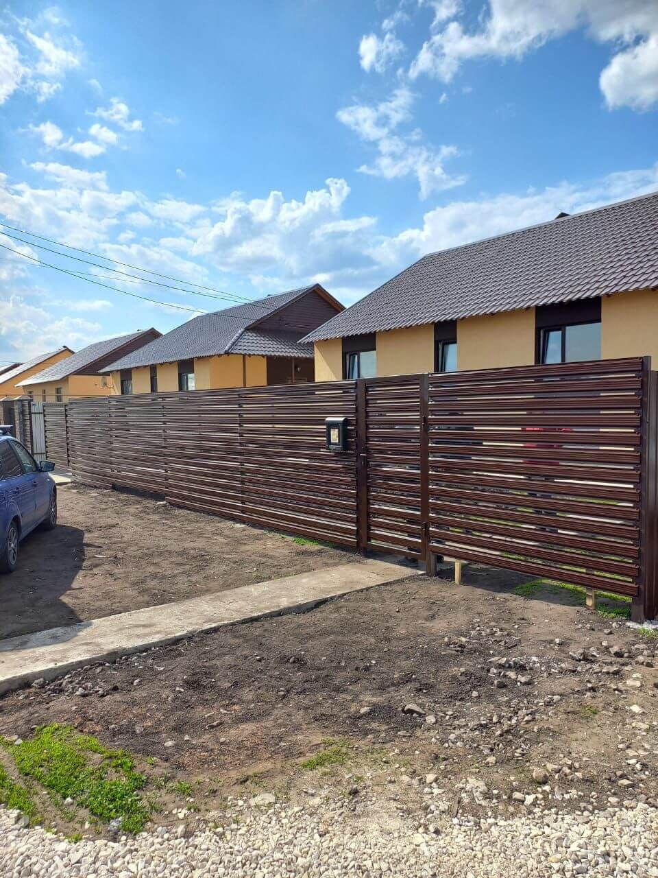 Забор-ранчо из широкого штакетника 24м RAL8017/8017 Шоколад двусторонний в Реутове