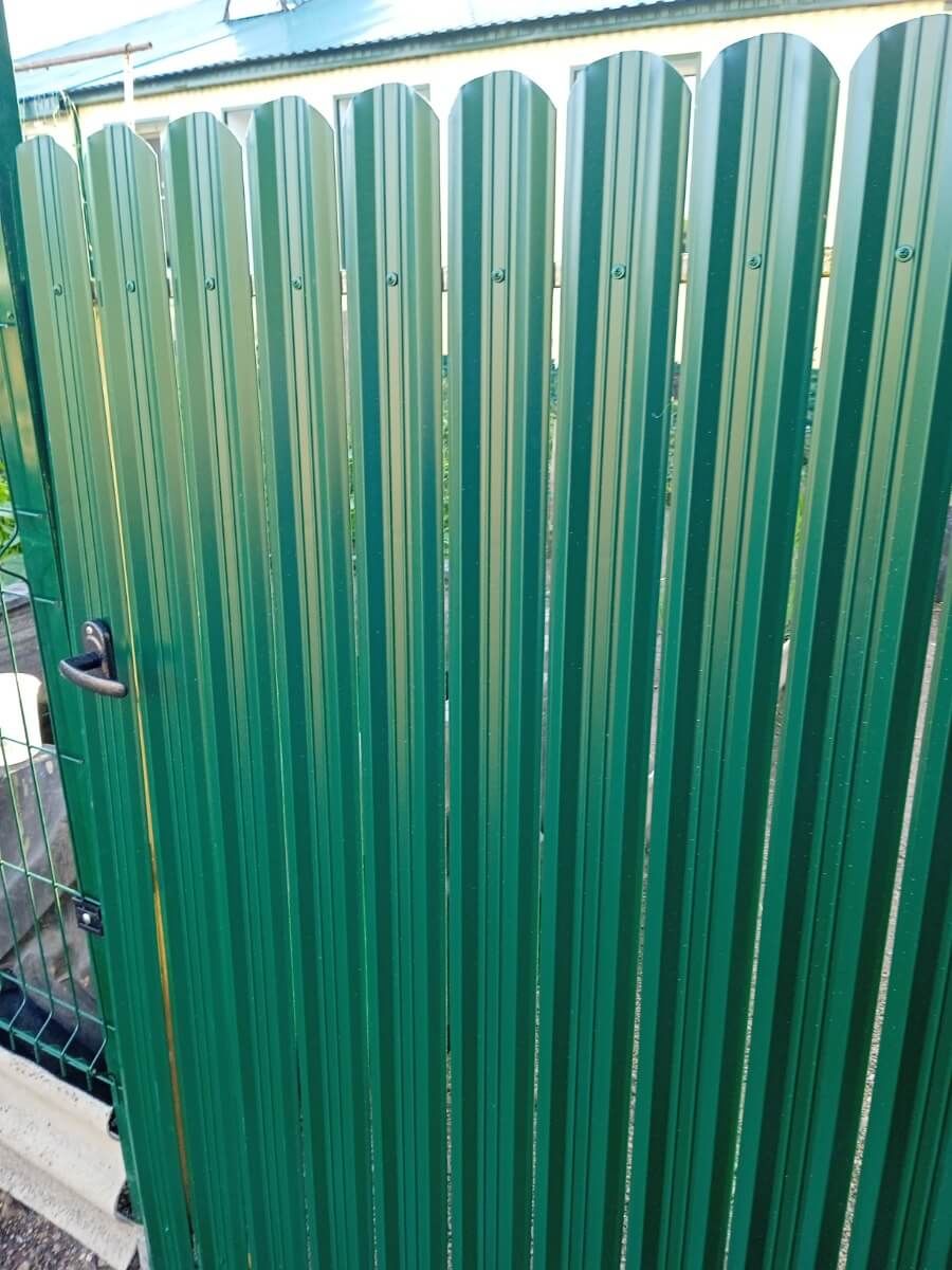 Калитка из штакетника ЭКО-М RAL6005/6005 Зеленый Мох двусторонний фото 2 в Реутове