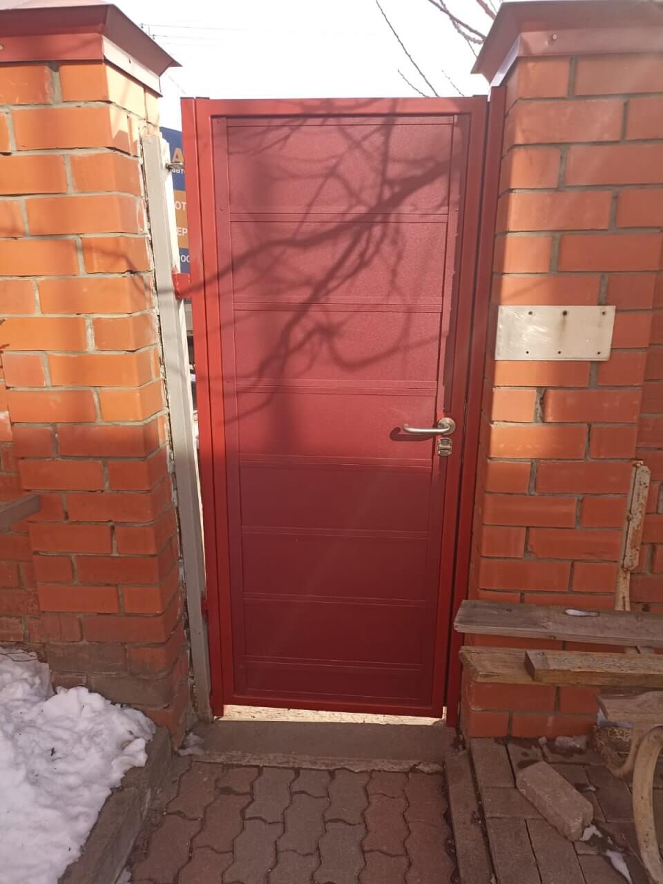 Ворота и калитка из металлопланкена 4м RAL3005 Красное Вино, Стальной Бархат фото 2 в Реутове