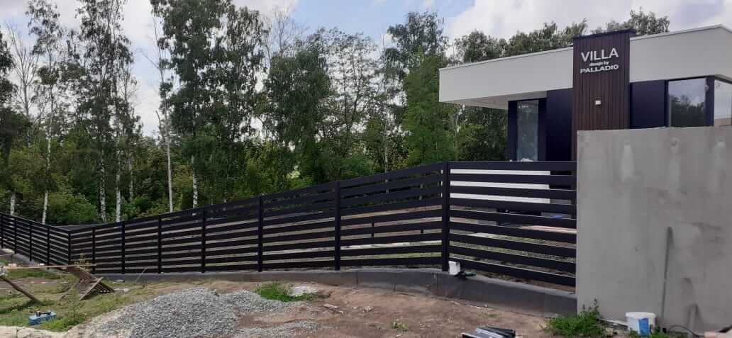 Забор-ранчо из металлопланкена 48м RAL9005 Черный МАТТЕ фото 2 в Реутове