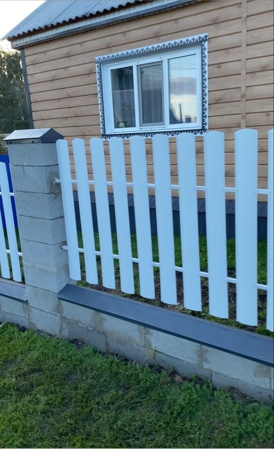 Забор из евроштакетника 16м RAL9003/9003 Белый двусторонний фото 2 в Реутове