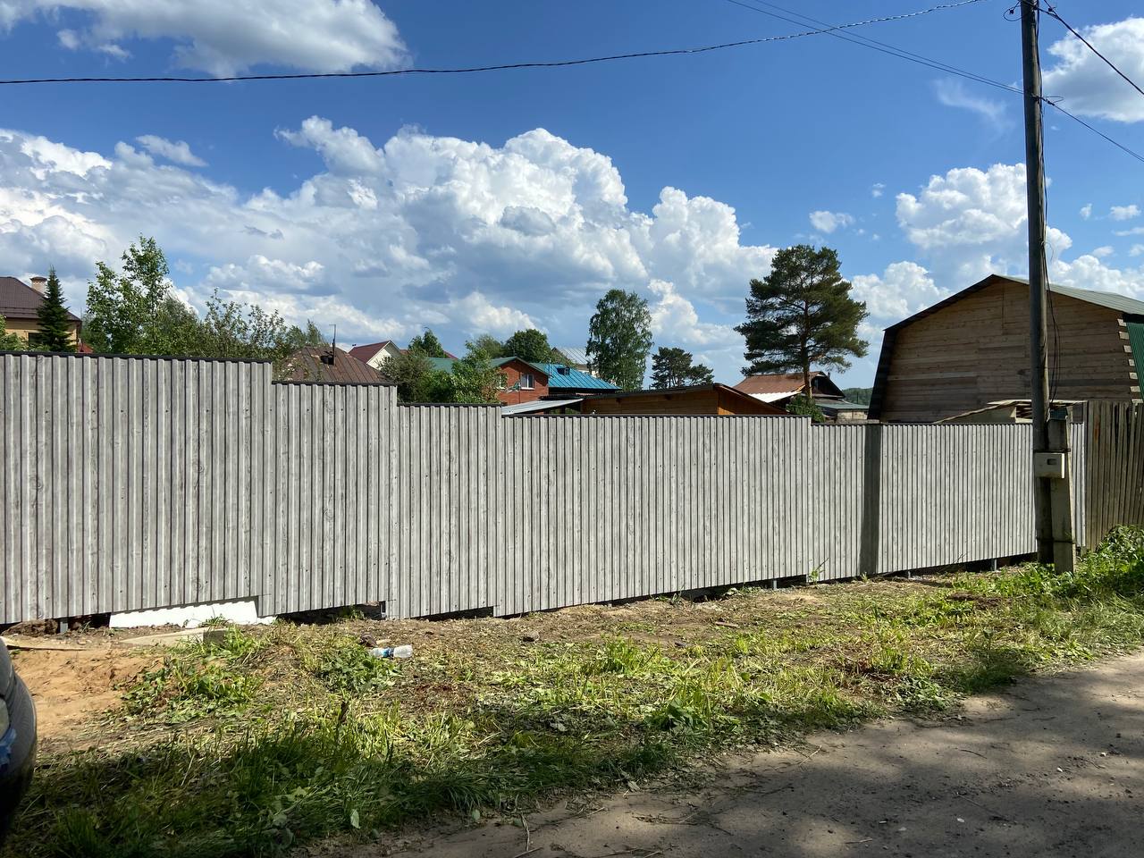 Забор из профнастила НС-10 42м Светлая Береза SteelArt фото 8 в Реутове