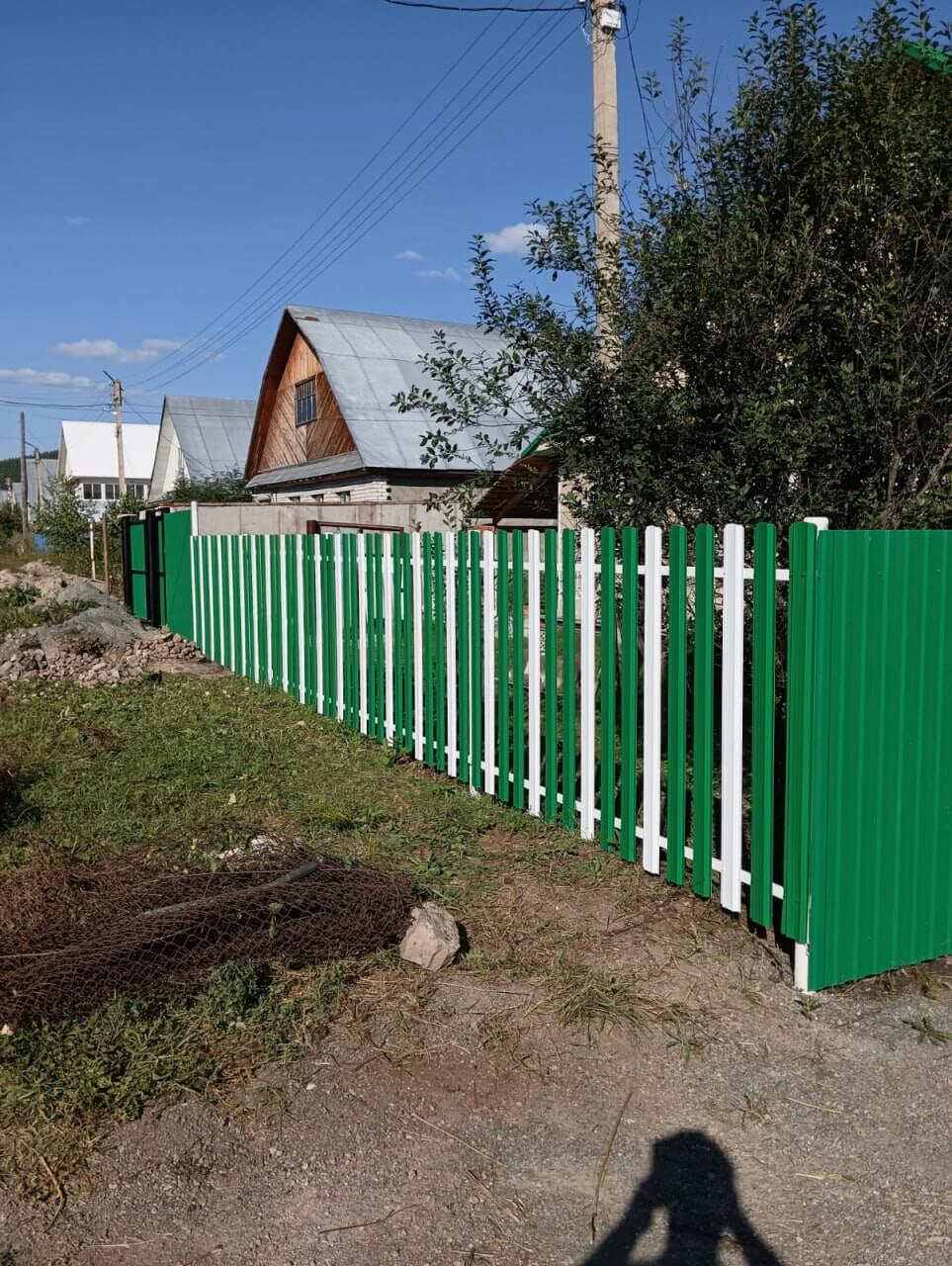 Забор из евроштакетника 10м RAL9003 Белый, RAL6029 Зеленая Мята в Реутове